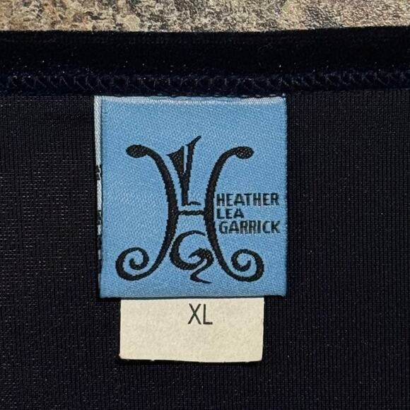 Velvet Top Whimsigoth Dark Fairy Boho Romantic Goth Festival Statement Navy XL - Picture 3 of 6